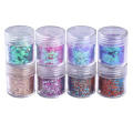 Whole Sale Nail Glitter Chunky Sequins Iridescent Flakes Ultra-thin Tips Colorful Mixed Paillette Face Body Hair Nail Art